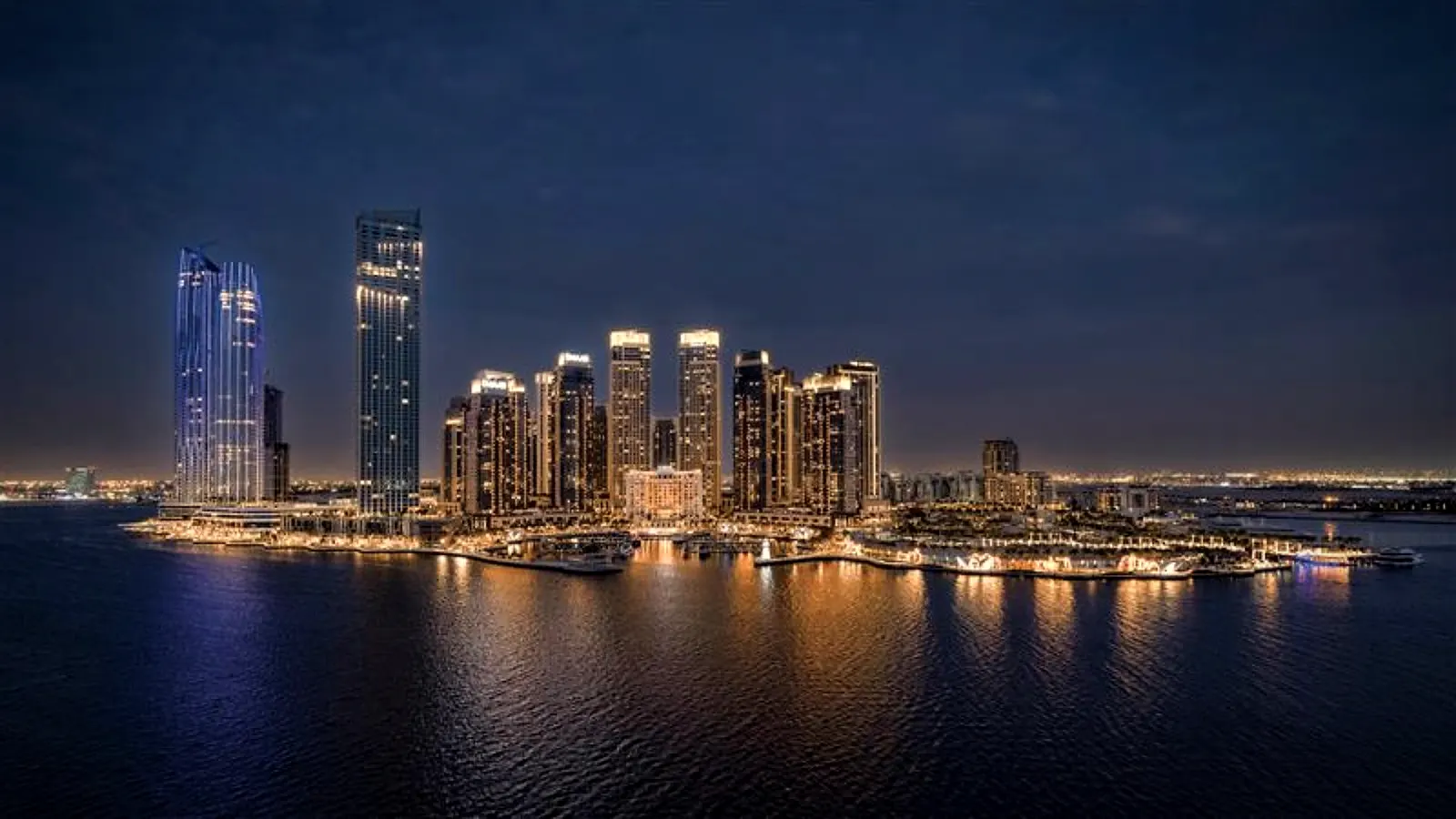 Dubai Creek Harbour at night