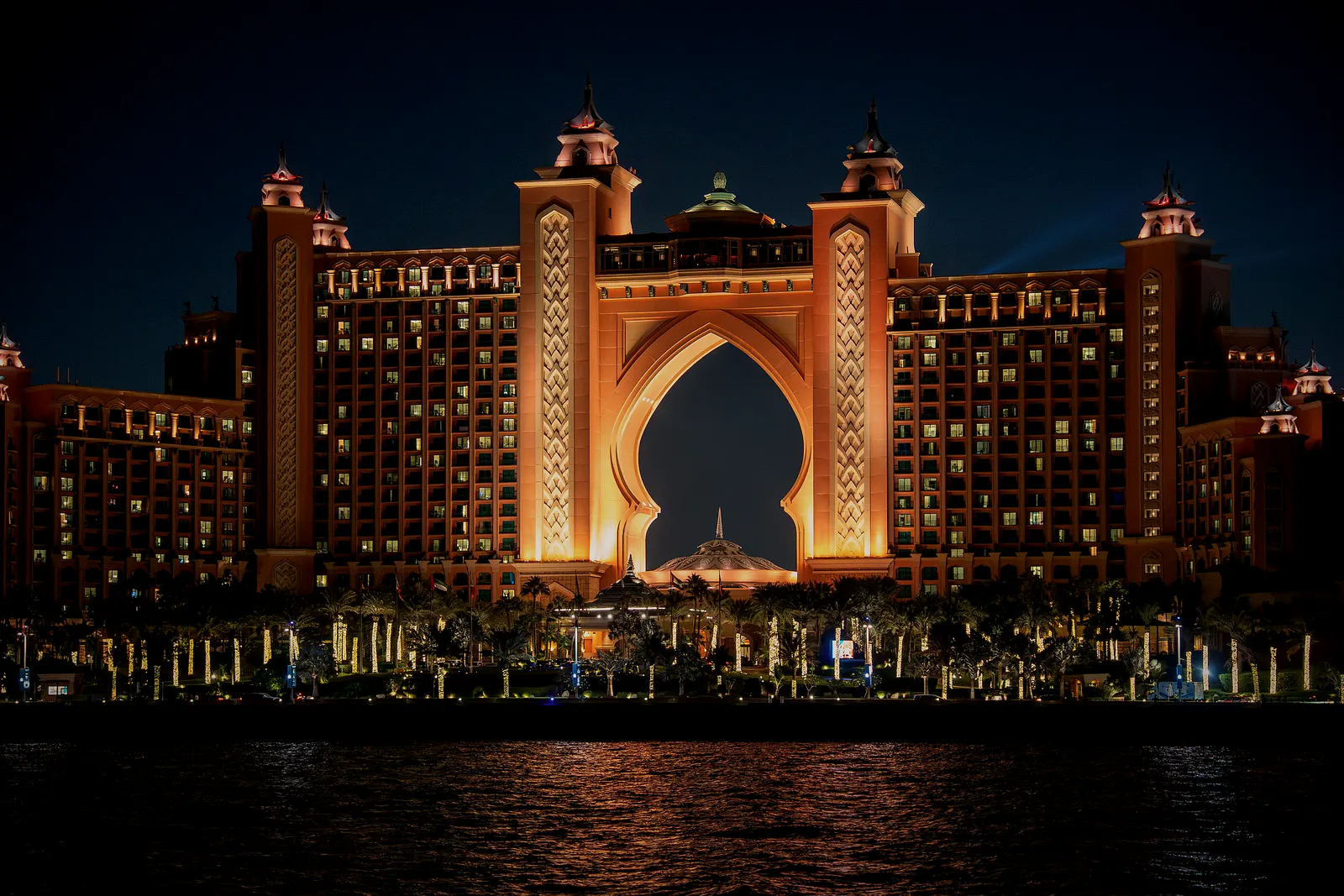 Atlantis The Palm at night, Palm Jumeirah
