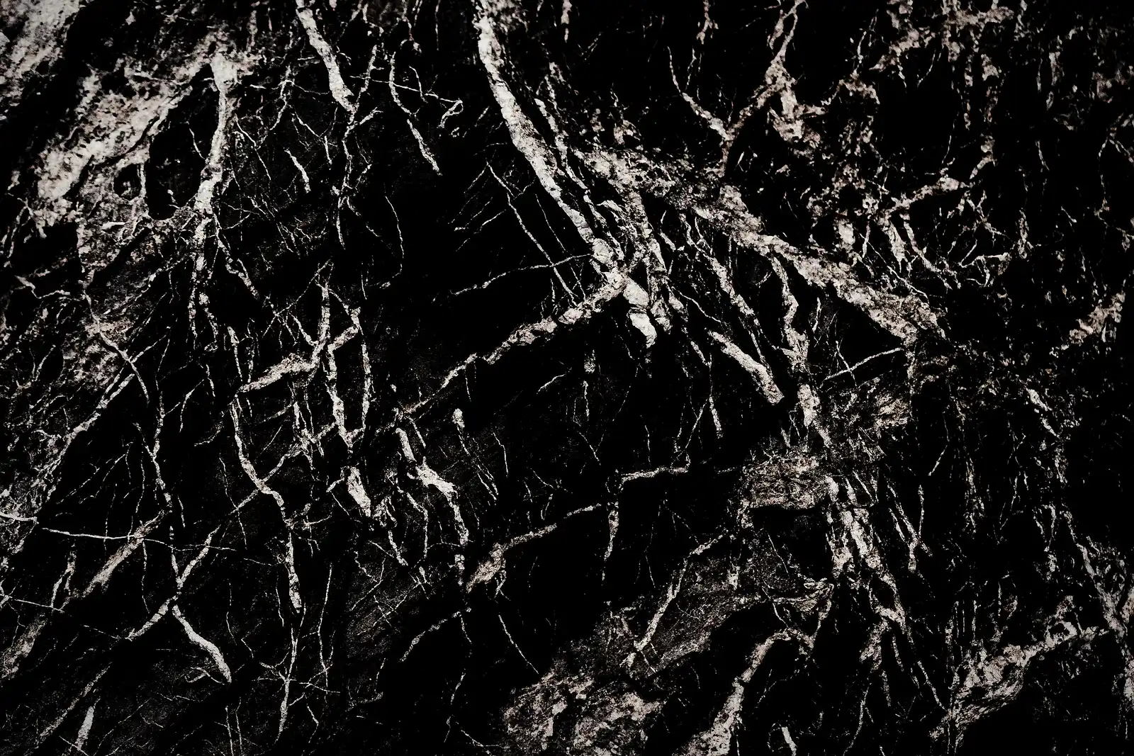 Black marble with white veins